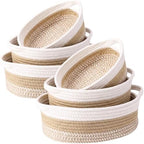 LemonRoad Set of 6 Cotton Rope Storage Baskets for Shelves (3 Sizes) by Unknown