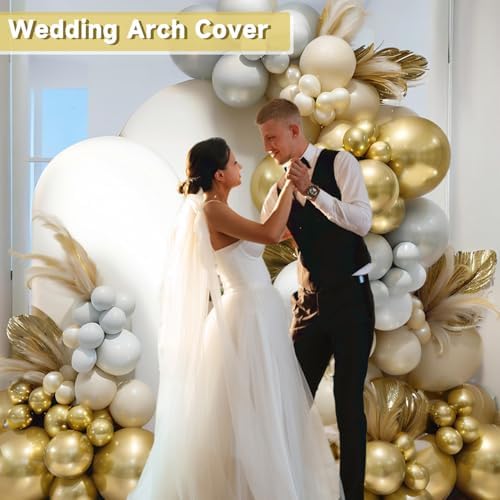 Hemmotop Stretchy Arch Backdrop Cover Set, White, 7.2ft, 6ft, Set of 2 - Image 4