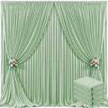 4 Panels Sage Green Backdrop Curtain for Wedding Baby Shower Wrinkle Free 20ft x 10ft Backdrop Drapes Panels for Parties Bridal Shower Birthday Photo Photography Polyester Fabric Background Decoration by Suppromo