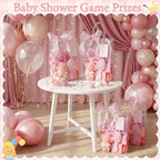 Aliceset 92 Pcs Baby Shower Prizes for Game Party Winners Baby Shower Favors Gifts Includes Hair & Beauty Accessories Jewelry Box with Gift Bag for Gender Revealed Wedding Bridal Party Favors(Pink) - Image 7