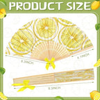 Roowest 36 Pcs Lemon Folding Hand Fans Bulk, Bridal Shower Party Favors - Image 2