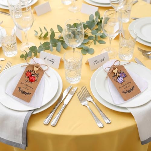 Ecation 120 Pack Ladybug Keychain Favors with Kraft Cards Organza Bags - Image 5