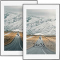 FLYJOE 24x36 Metal Picture Frame For Wall With Mat For 20x30, 24''x36'' Aluminum Photo Frames With Tempered Glass For Home Decor, Minimalist Modern Poster Frame Horizontal And Vertical Formats, Black by FLYJOE