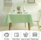 4 Pack Square Table Cloth 85x85 Inch Sage Green Tablecloth Machine Washable Fabric Polyester Table Cover for Dining, Buffet Parties, Picnic, Weddings and Restaurants（85x85 Sage Green） - Image 7