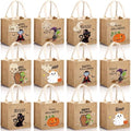 Sweetude 12 Pack Halloween Linen Burlap Bags with Tags,Classic by Sweetude