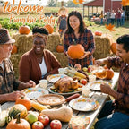 250 Pcs Fall Pumpkins Autumn Party Supplies, Paper Plates Napkins and Cups - Image 5