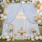 10x10ft Sequin Silver Backdrop Curtains Wedding Party Glitter Curtain Backdrop Fabric Shimmer Drapes Backdrop Bridal Baby Shower Birthday Christmas Photoshoot Background Photography 5x10FT，2 Panels - Image 3