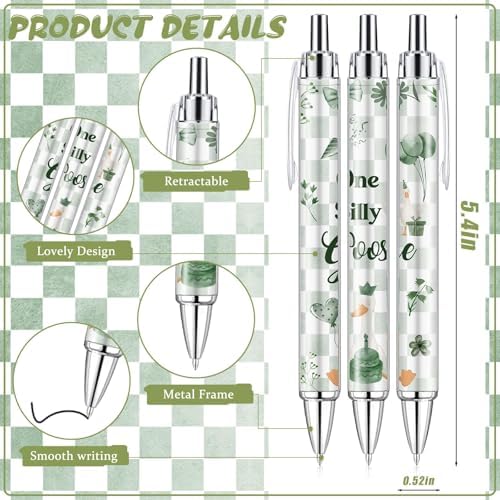 145 Pieces Silly Goose Baby Shower Favors for Guest Goose Ballpoint Pens and Keychains Party Gifts Bulk Retractable Baby Shower Pens Gender Reveal Thank You Cards Souvenirs Prizes - Image 2
