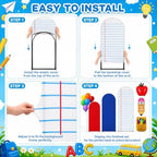 Cinrobiye 56 Pcs Back to School Composition Notebook Spandex Arch Covers, 4FT 5FT 6FT Fabric Arch Backdrop Covers for First Day of School Classroom Decorations, Welcome Back Party Photo Backdrop Kit - Image 3