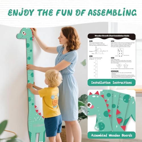 Custom Kids Measuring Wall Chart, Wood Name Height Tracker - Image 3