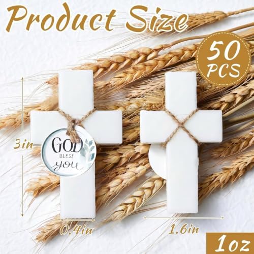 50 Pcs Cross Soap Baptism Favors for Baby Shower - Image 2