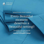 Turquoise Blue Cloth Napkins 18x18 Inch - 12 Pack - Reusable, Absorbent, Soft, Washable Fabric - Hemstitch Mitered Edges - Ideal for Beach Parties, Summer, Outdoor Dining, Dinner - Image 5