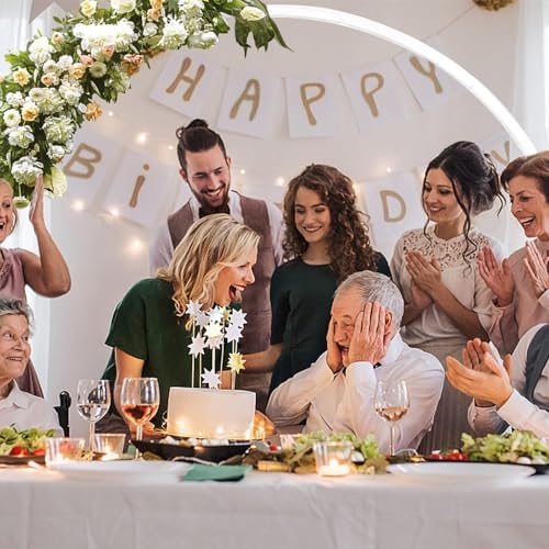 Round Backdrop Stand Arch Balloon Golden Metal Circle Garland Frame with Base for Wedding Birthday Party Baby Shower Graduation Decoration (7.2 FT - White) - Image 5