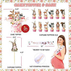 Woodland Baby Shower Decorations Girl, Forest Animal Gender Neutral Baby Shower Party Decorations Its a Girl Backdrop Balloon Garland Banner Box Cutout Cake Cupcake Topper Sash Pink - Image 3