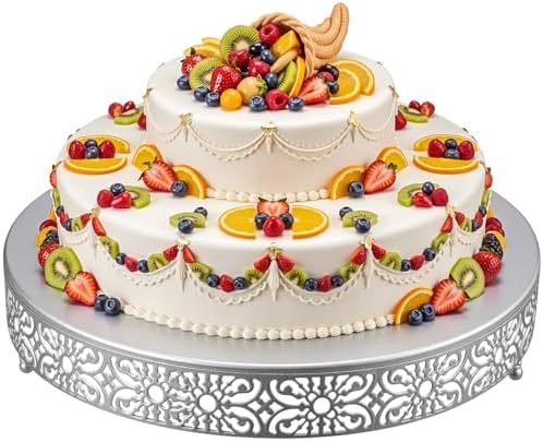 Wenqik 20 Inch Cake Stand Round Metal Cupcake by Wenqik