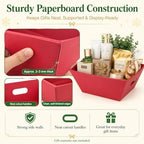 CDIVEFTN Baskets for Gifts Empty, 10 Pack Red Gift Basket Kit with Bags - Image 3