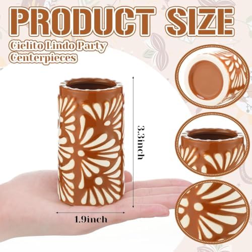 Cielito Lindo Party Favors, 24 Set, Terracotta, Handleless - Image 2