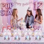 Aliceset 24 Pcs Clear Plastic Gift Bag with Handles,Iridescent Border - Image 5