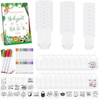 Panitay 100 Pcs White Baby Bodysuits Bibs Kit 25 Guests by Panitay