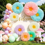 Serwalin 8 Pcs 31.5*24*20" Pastel Giant Paper Flowers Decorations for Wall by Serwalin