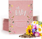 BENTLEY SEED CO. Oh Baby Flower Seeds Packets - Girl/Boy Baby Shower Favors - Pre-Filled, 25 Wildflower Seed Packs for Favor - Eco-Friendly Gift & Babys Guest Giveaways - Non-GMO Seeds - Pink by OfficialBentleySeedProducts