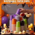 300 Pack 8 oz Halloween Disposable Paper Cups for Halloween Birthday Party - Image 2
