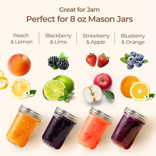 ComSaf 8 oz Mason Jars Bulk Set, 24 Pack Small Regular Mouth Jars with Lids - Image 5