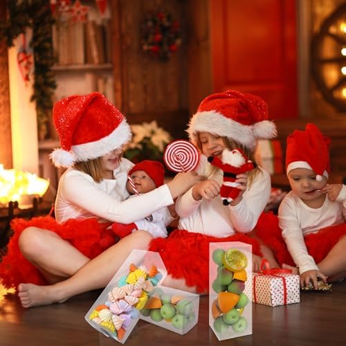 100 PCS Clear PET Plastic Storage Boxes Transparent Present Box Empty Containers Rectangle Cube Candy Chocolate Cookies Treat Case for Christmas,Wedding,Party,Baby Shower (100, 2.5x2.5x7 Inch) - Image 2