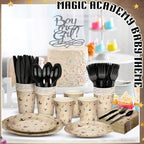 Dandat 350 Pcs Baby Shower Set, Magical Wizard, Black - Image 7