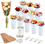 68 Pcs Flower Bar Buckets Kit 12pcs Galvanized Bucket Floral Shears Wood Sign Kraft Paper Flower Gift Bags with Ribbon, Bloom Bar Supplies for Wedding Bridal Baby Shower Birthday Table Centerpieces by Unknown
