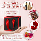 Yeaqee 50 Pcs Mini Metallic Paper Gift Bags with Handle, Black, Red - Image 3