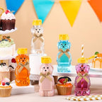 Honeydak 16 Pack Bear 8 oz Honey Straw Cup Honey Drinking Bottles, Brown - Image 5
