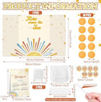 Ctosree 31 Pcs Here Comes the Sun Theme Baby Shower Diaper Game 1 Diaper Baby Shower Game Board 7 Diapers 10 Plastic Balls 1 Organza Bag for Bridal Games Boy Girl - Image 3
