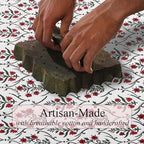 Ridhi Hand Block Print Ruby Red Rectangle Cotton Tablecloth 190" x 72" Reusable Table Cover Decorative Everyday Use for Dining, Farmhouse, Home Gift for Spring, Easter, Summer - Image 4