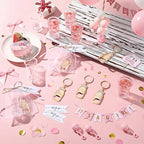 Vesici 20 Set Elephant Girl Baby Shower Favors for Guests Acrylic Shot Glasses Gold Bottle Opener Keychains Thank You Tags and Bags for Baby Shower Party Gender Reveal Party Guests Return Gift - Image 5