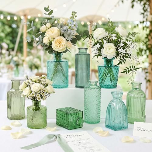 30 Pcs Green Bud Vases Set, Baby Shower Decorations, Wedding Table Decor - Image 4