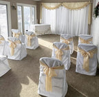 Satin Chair Sashes Bows 50 Pack Universal Polyester Chair Ribbons for Wedding Anniversary Retirement Party Birthday Engagement Banquet Graduation Outdoor Events Decor (Ivory, 50 pcs) - Image 6