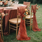 Remagr 6 Pcs Terracotta Lace Table Runners 30" x 120" Floral Wedding Decor - Image 5