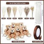 123 Set Bear Baby Shower Table Centerpiece Decor, Brown, Neutral - Image 2