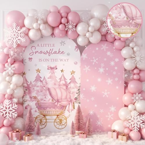 Mindsoft 2 Set a Little Snowflake is on The Way Arch Backdrop Cover - Image 3