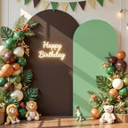Green Brown Arch Backdrop Cover 7.2 and 6ft Party Wedding Arch Covers Stretchy Backdrop Baby Shower Bridal Shower Photo Birthday Arch Stand Cover Spandex - Image 2