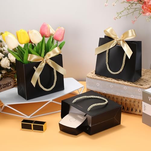 EQOREIIN 24 PCS Small Gift Bags with Handles, 5.5x 2.5x4.7 Inches Mini Bag - Image 2
