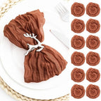60 Pack Terracotta Cheesecloth Napkins 21x21 Inches Terracotta Cloth Napkins Washable Set of 60 Dinner Table Napkins for Wedding Bridal Baby Shower Rustic Boho Cotton Gauze Summer Party Table Decor by FoliafeelHome