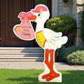 Welcome Home Baby Yard Stork Sign, Pink, 4 Ft Tall by Cute+News