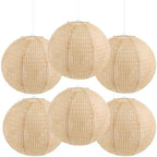 Hortsun 6 Pcs Print Burlap Paper Lanterns Classroom Decor,16 Inch by Hortsun