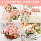 8 Bundles Artificial Peony Centerpiece Flowers,Light Pink - Image 6
