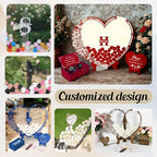 Rustic Wedding Guest Book Alternative, Drop Top Frame Hearts, Anniversary - Image 5