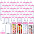 60 Pcs 4.5 Inch Baby Mini Milk Bottle Baby Shower Favor Fillable Feeding Bottle Candy Box Small Plastic Candy Container DIY Gift for Boy Girl Newborn Baptism Party Decor (Pink) by PINKXHY