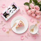 30 Pcs Butterfly Wedding Forks and Spoon Set with Pink Gift Box - Image 4