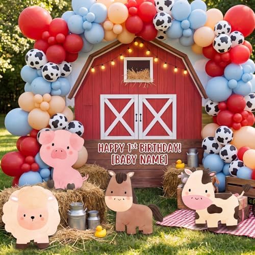Honoson 4 Pcs Large 24" x 32" Farm Animal Cardboard Cutouts Party Decor - Image 4
